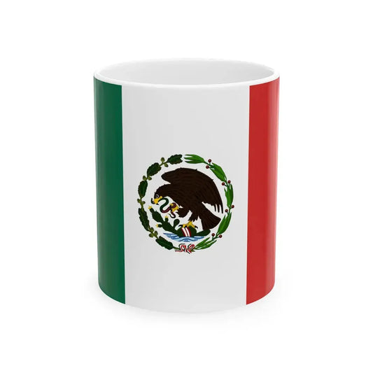 Flag of Mexico 1934-1968 2 (Mexico) White Coffee Mug 11oz - Go Mug Yourself