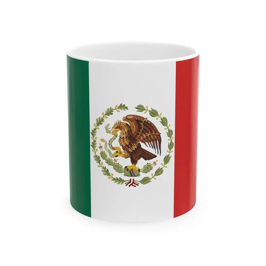 Flag of Mexico 1934-1968 3-2 (Mexico) White Coffee Mug 11oz - Go Mug Yourself