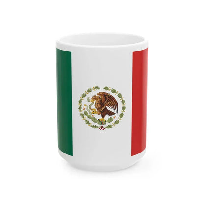 Flag of Mexico 1934-1968 alternative version (Mexico) White Coffee Mug 15oz - Go Mug Yourself