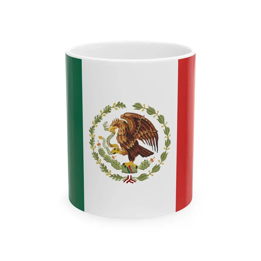 Flag of Mexico 1934-1968 (Mexico) White Coffee Mug 11oz - Go Mug Yourself