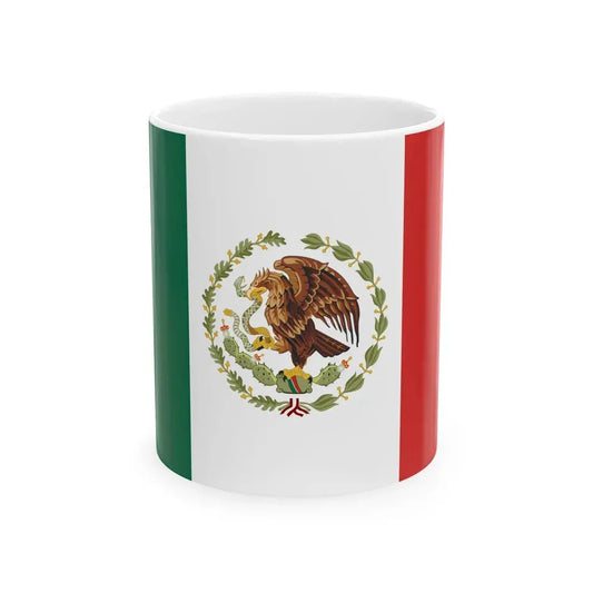 Flag of Mexico 1934-1968 (Mexico) White Coffee Mug 11oz - Go Mug Yourself