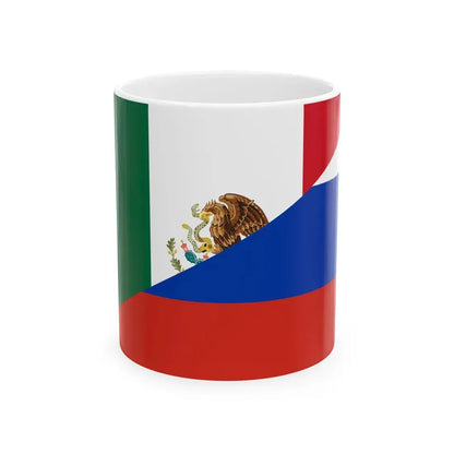 Flag of Mexico and Russia (Mexico) White Coffee Mug 11oz - Go Mug Yourself