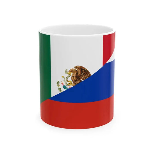 Flag of Mexico and Russia (Mexico) White Coffee Mug 11oz - Go Mug Yourself