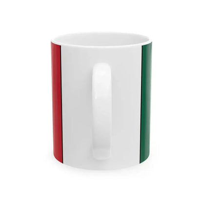 Flag of Mexico bordered (Mexico) White Coffee Mug - Go Mug Yourself