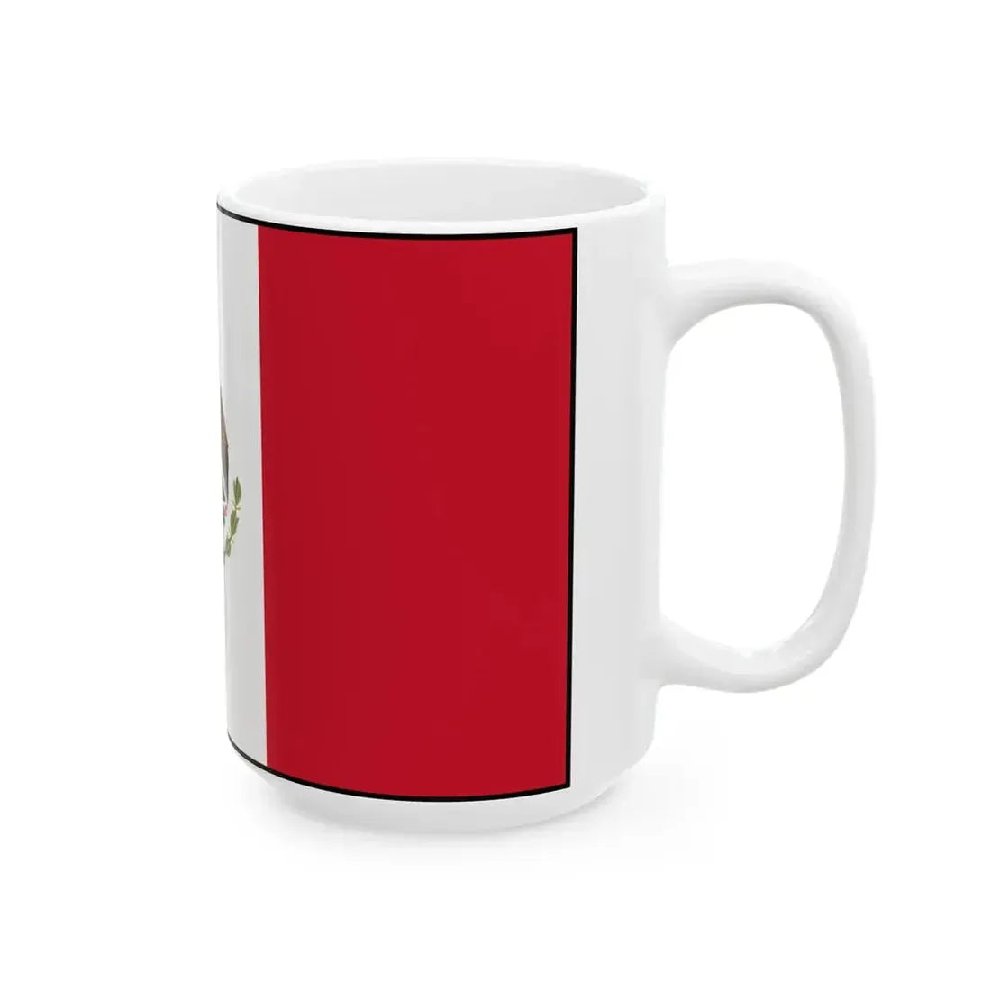 Flag of Mexico bordered (Mexico) White Coffee Mug - Go Mug Yourself