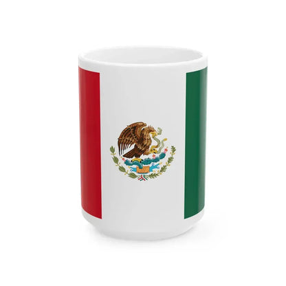 Flag of Mexico reverse (Mexico) White Coffee Mug 15oz - Go Mug Yourself