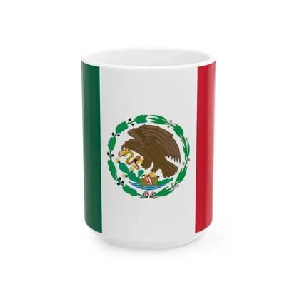 Flag of Mexico used in 1934-1968 (Mexico) White Coffee Mug 15oz - Go Mug Yourself