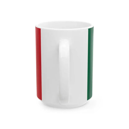 Flag of Mexico with Silver Arms (Mexico) White Coffee Mug - Go Mug Yourself