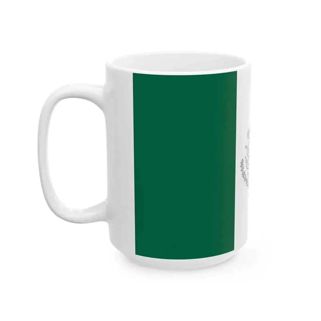 Flag of Mexico with Silver Arms (Mexico) White Coffee Mug - Go Mug Yourself
