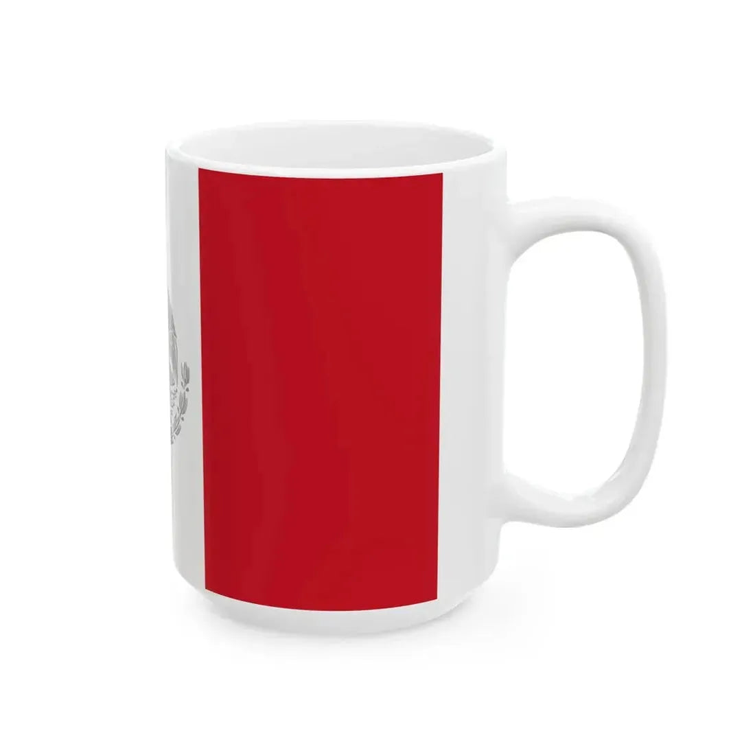 Flag of Mexico with Silver Arms (Mexico) White Coffee Mug - Go Mug Yourself