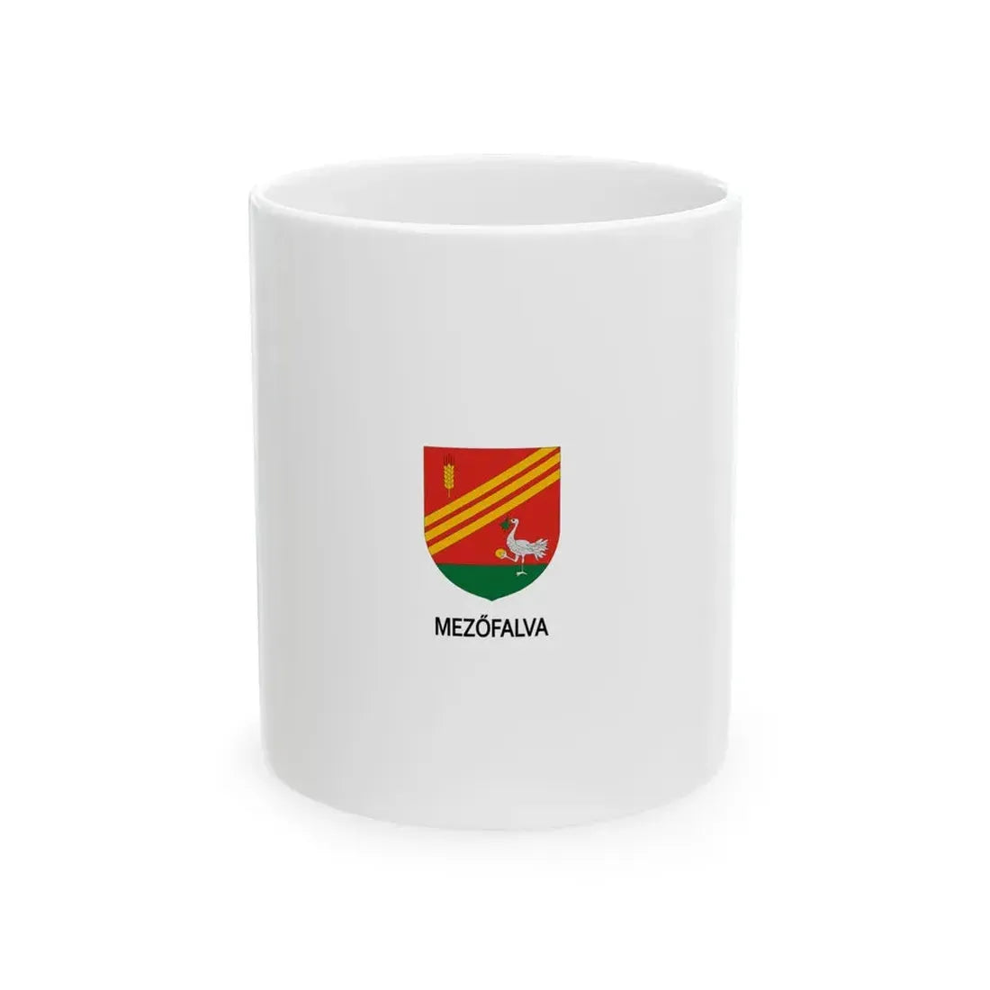 Flag of Mezofalva vertical (Hungary) White Coffee Mug 11oz - Go Mug Yourself