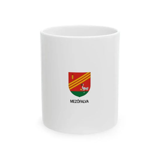 Flag of Mezofalva vertical (Hungary) White Coffee Mug 11oz - Go Mug Yourself