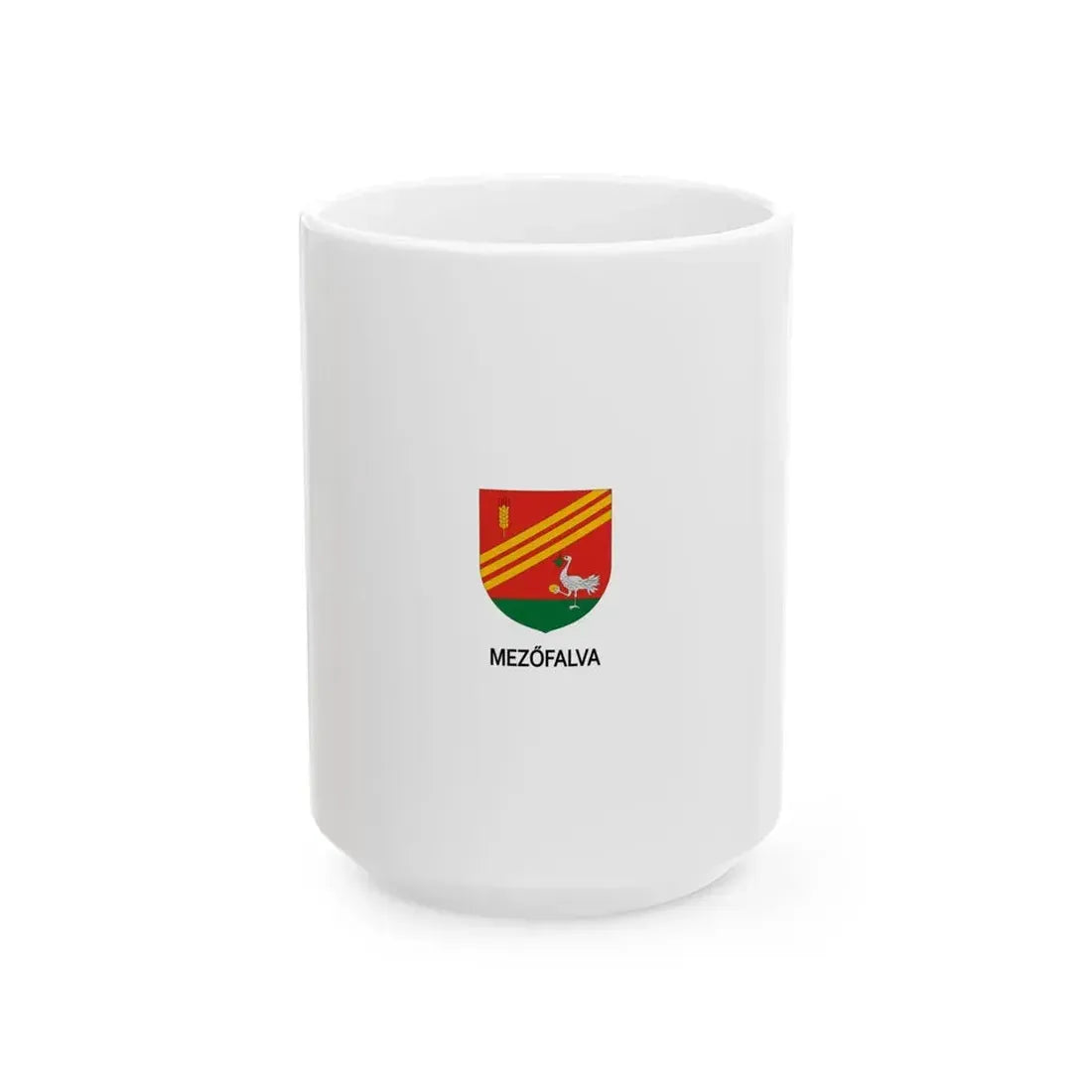 Flag of Mezofalva vertical (Hungary) White Coffee Mug 15oz - Go Mug Yourself