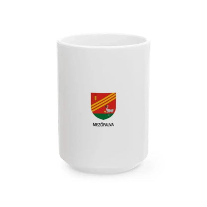 Flag of Mezofalva vertical (Hungary) White Coffee Mug 15oz - Go Mug Yourself