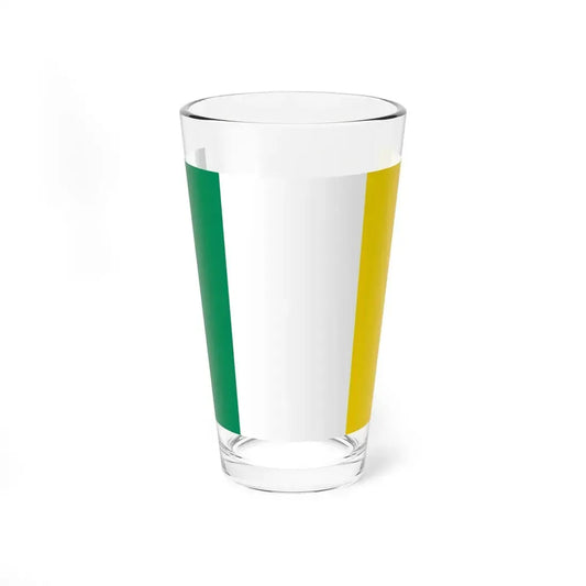 Flag of Mezzocorona without CoA (Italy) Pint Glass 16oz 16oz - Go Mug Yourself