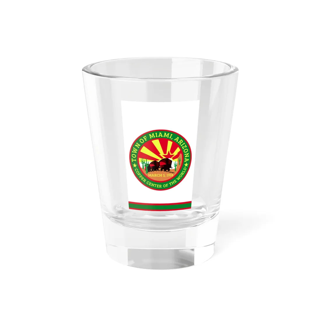 Flag of Miami Arizona (United States) Shot Glass 1.5oz 1.5oz - Go Mug Yourself