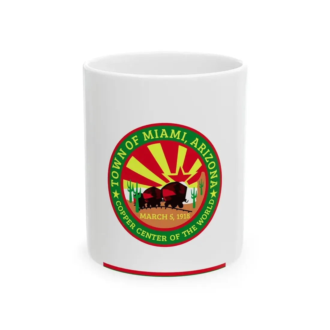 Flag of Miami Arizona (United States) White Coffee Mug 11oz - Go Mug Yourself