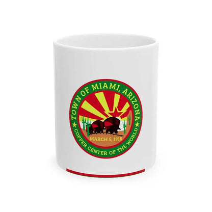 Flag of Miami Arizona (United States) White Coffee Mug 11oz - Go Mug Yourself