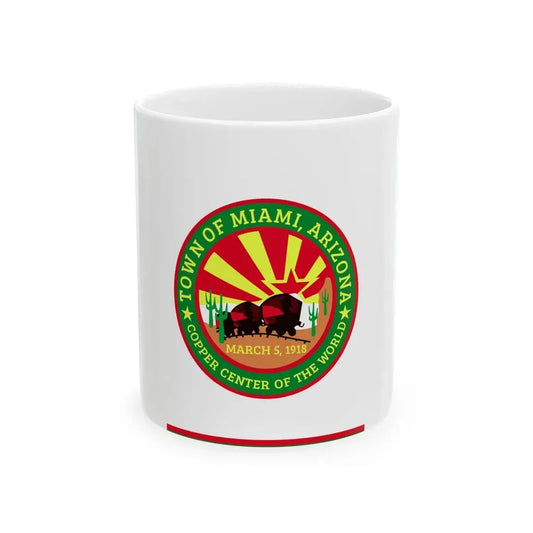 Flag of Miami Arizona (United States) White Coffee Mug 11oz - Go Mug Yourself