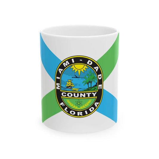 Flag of Miami-Dade County Florida (United States) White Coffee Mug 11oz - Go Mug Yourself