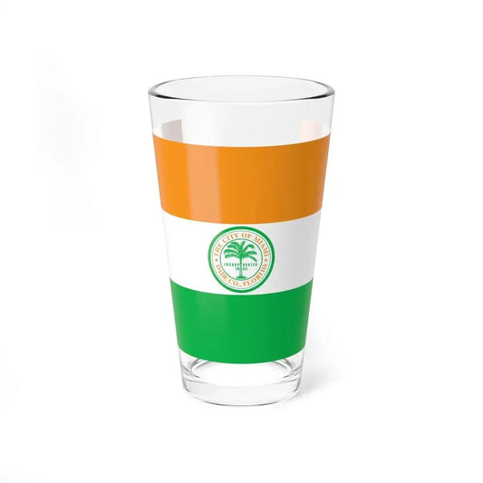 Flag of Miami, Florida - Pint Glass 16oz 16oz - Go Mug Yourself