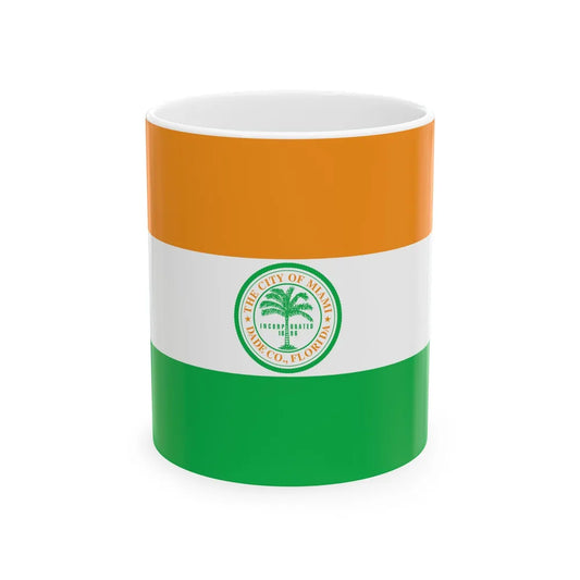 Flag of Miami Florida (United States) White Coffee Mug 11oz - Go Mug Yourself
