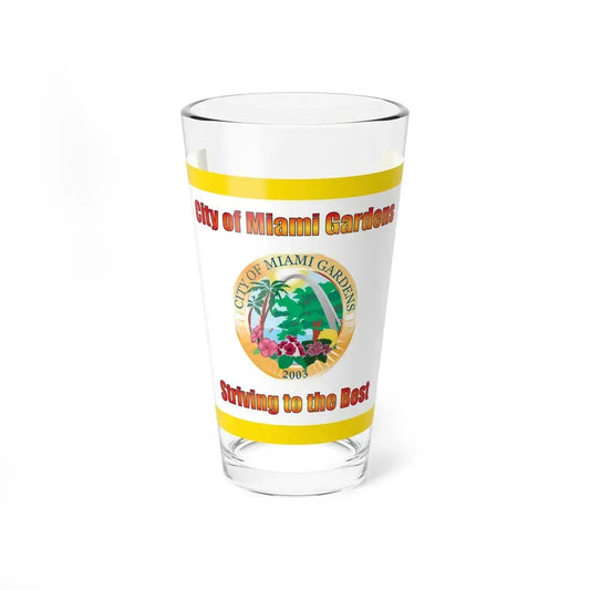 Flag of Miami Gardens Florida (United States) Pint Glass 16oz 16oz - Go Mug Yourself