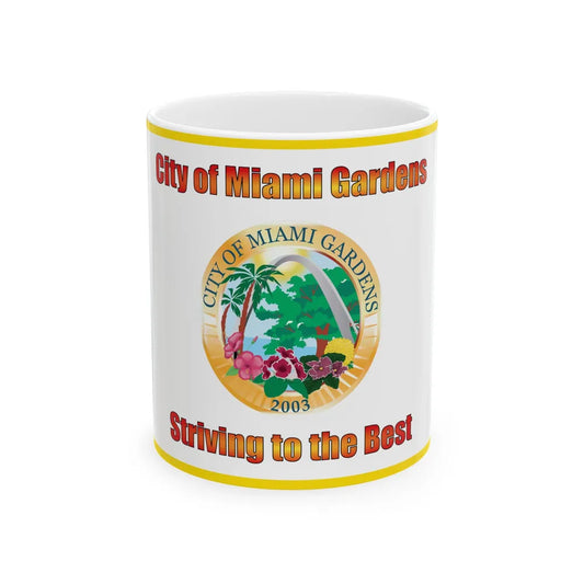 Flag of Miami Gardens Florida (United States) White Coffee Mug 11oz - Go Mug Yourself