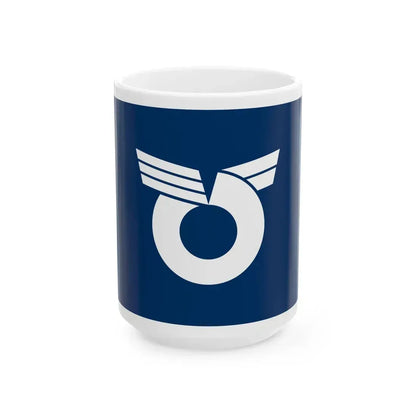 Flag of Mibu Tochigi (Japan) White Coffee Mug 15oz - Go Mug Yourself