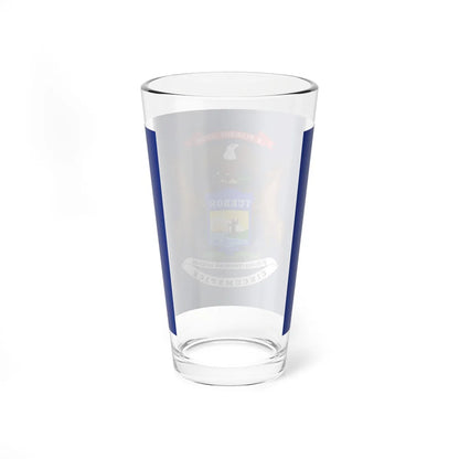 Flag of Michigan 3-2 (United States) Pint Glass 16oz - Go Mug Yourself