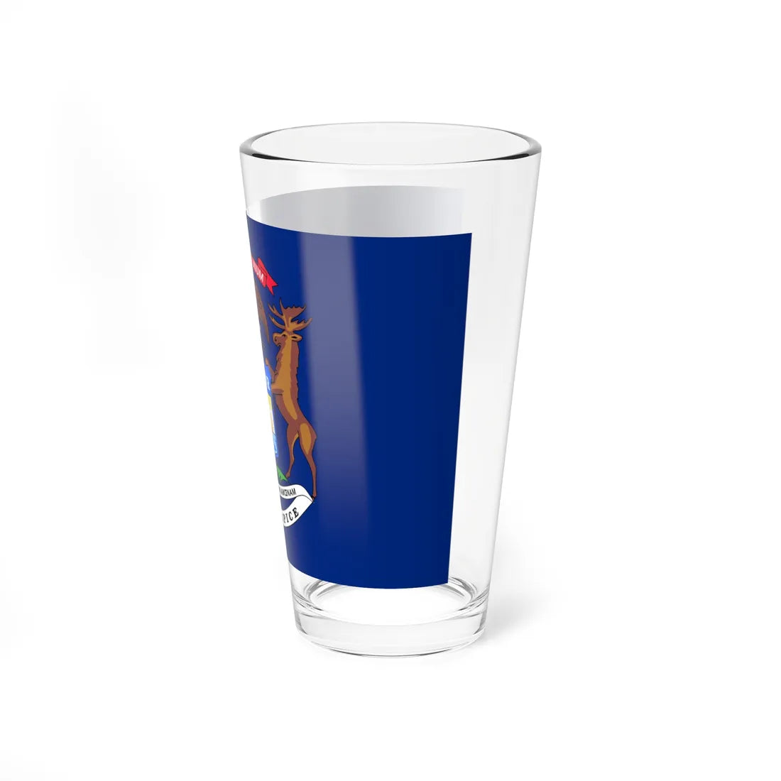Flag of Michigan 3-2 (United States) Pint Glass 16oz - Go Mug Yourself