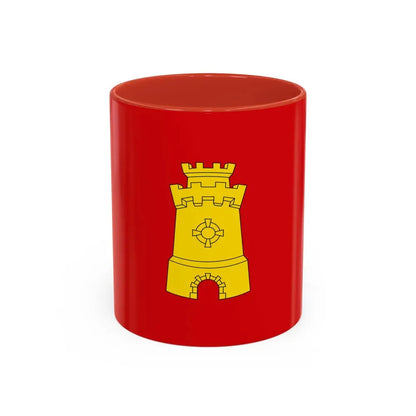 Flag of Middelburg the capital of the province of Zeeland Netherlands - Accent Coffee Mug 11oz Red - Go Mug Yourself