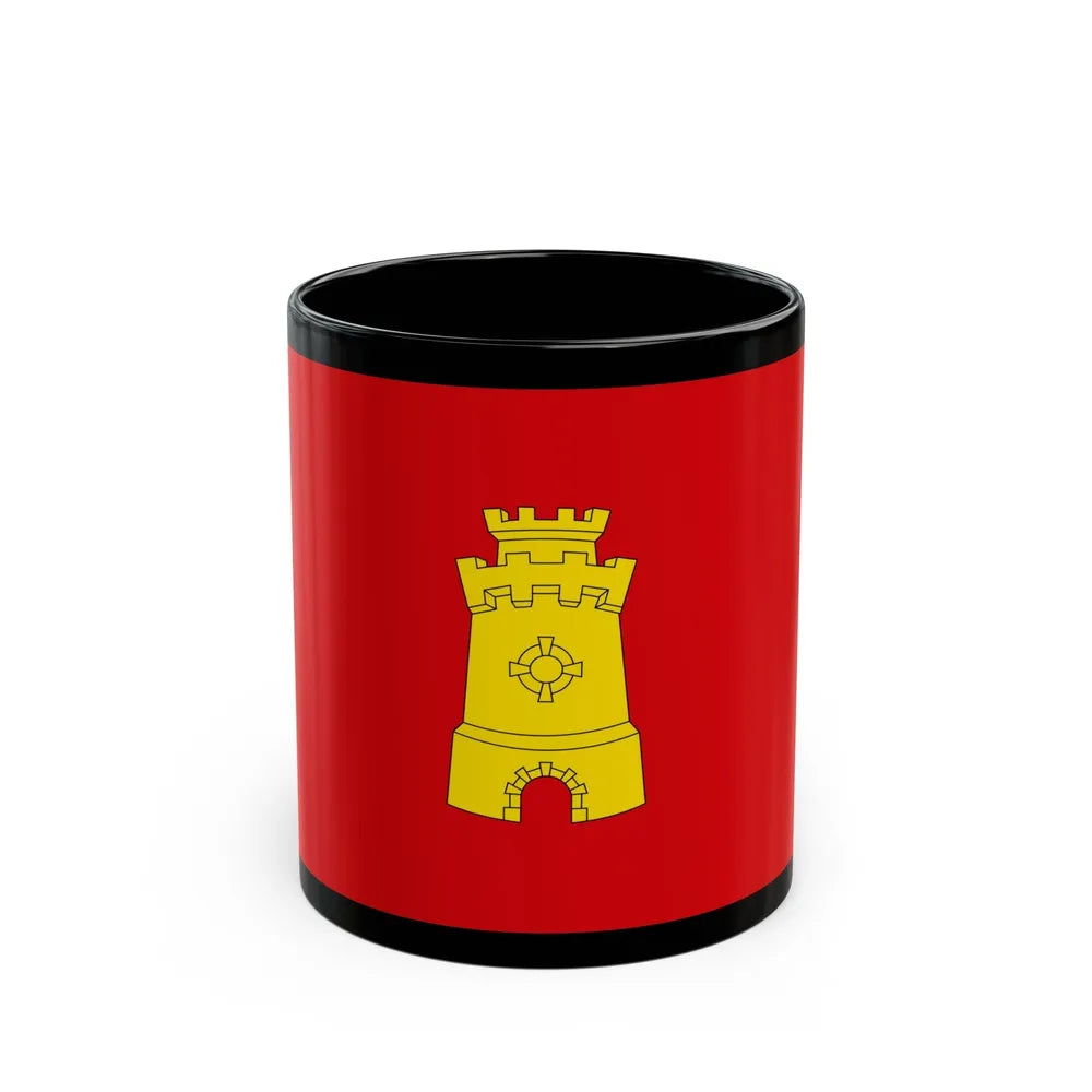 Flag of Middelburg the capital of the province of Zeeland Netherlands - Black Coffee Mug-11oz-Go Mug Yourself