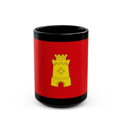 Flag of Middelburg the capital of the province of Zeeland Netherlands - Black Coffee Mug-15oz-Go Mug Yourself