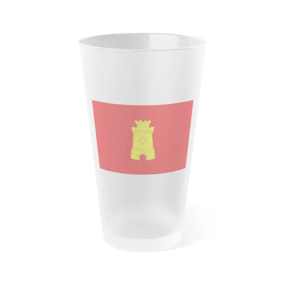 Flag of Middelburg the capital of the province of Zeeland Netherlands - Frosted Pint Glass 16oz 16oz Frosted - Go Mug Yourself