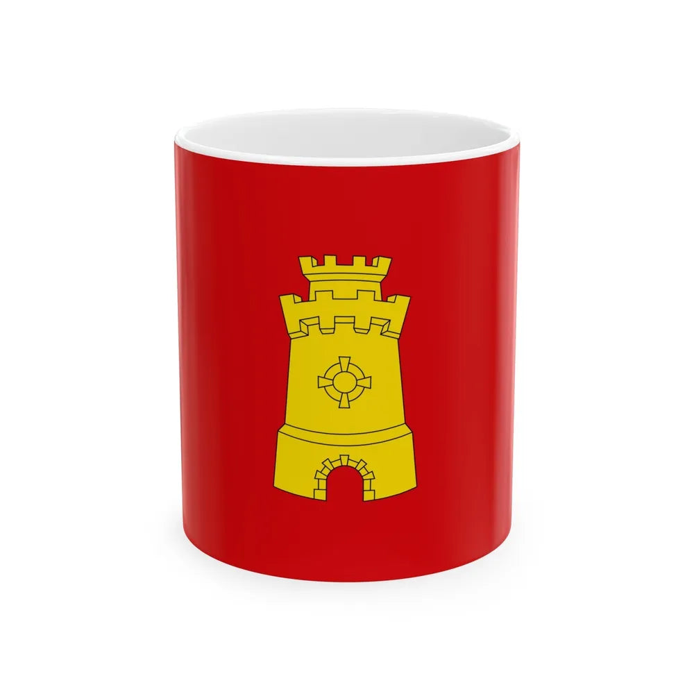 Flag of Middelburg the capital of the province of Zeeland Netherlands - White Coffee Mug-11oz-Go Mug Yourself