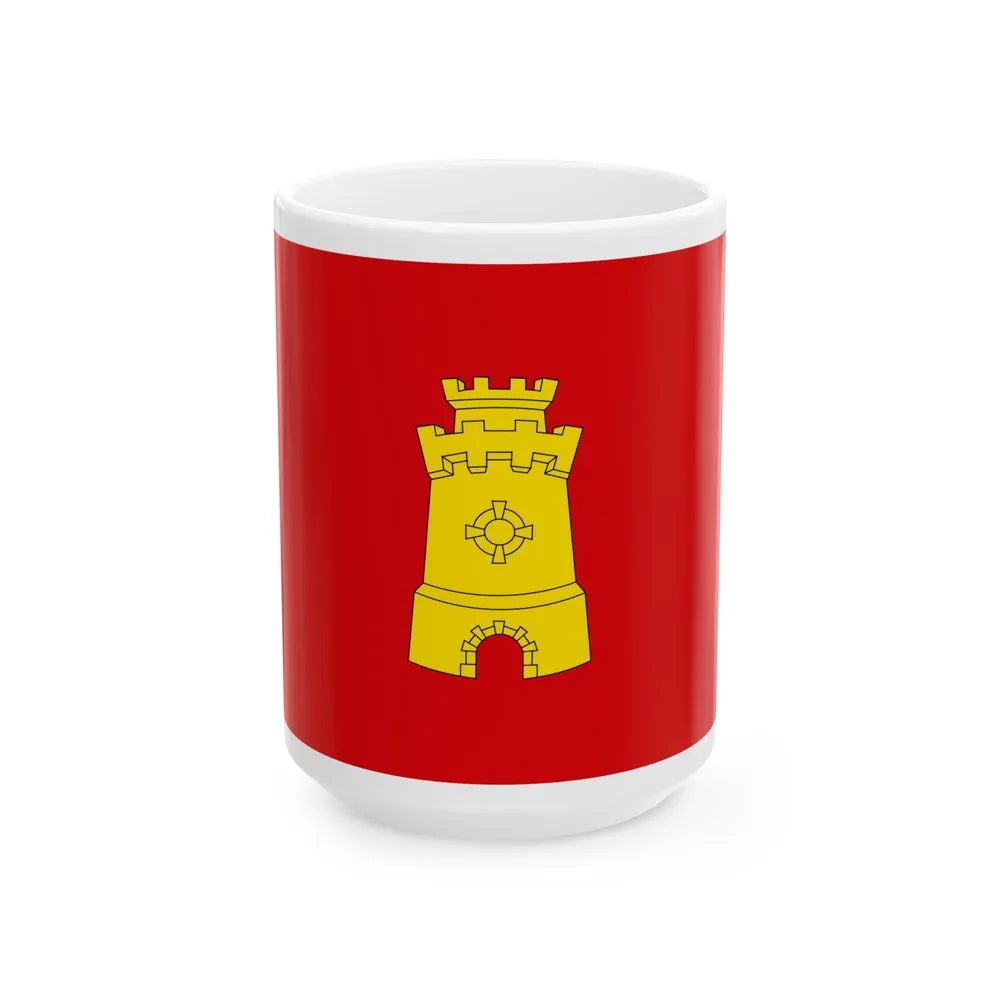 Flag of Middelburg the capital of the province of Zeeland Netherlands - White Coffee Mug-15oz-Go Mug Yourself