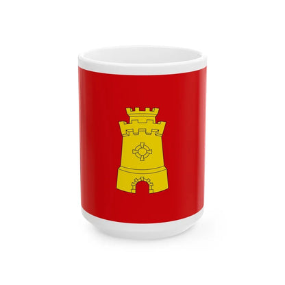 Flag of Middelburg the capital of the province of Zeeland Netherlands - White Coffee Mug-15oz-Go Mug Yourself