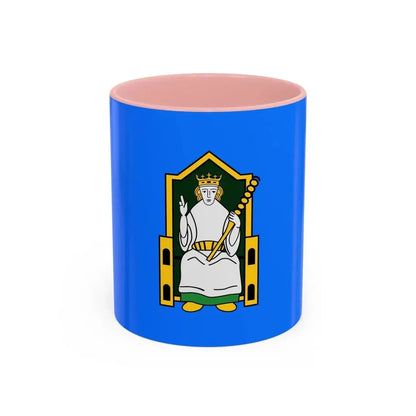 Flag of Mide Ireland - Accent Coffee Mug 11oz Pink - Go Mug Yourself