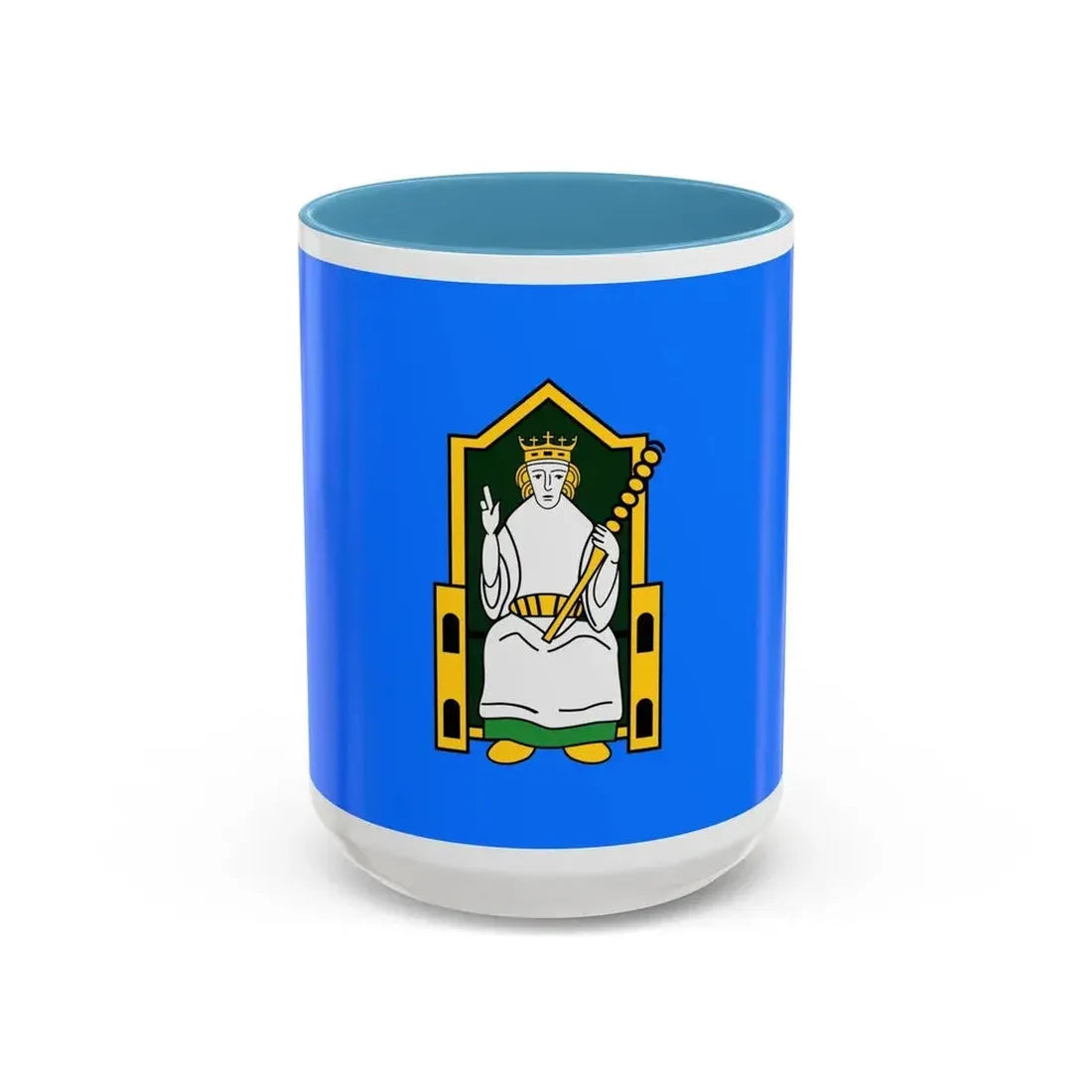 Flag of Mide Ireland - Accent Coffee Mug 15oz Light Blue - Go Mug Yourself