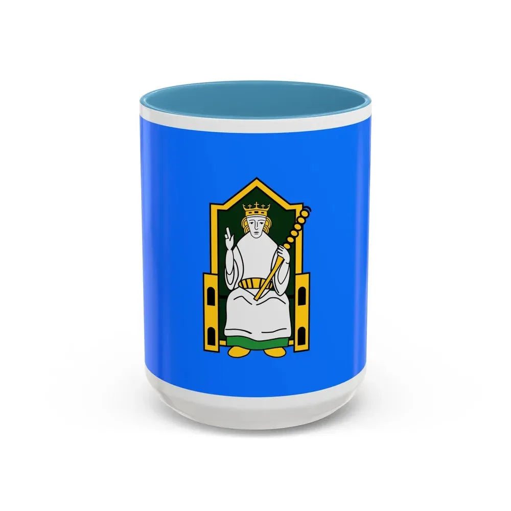 Flag of Mide Ireland - Accent Coffee Mug 15oz Light Blue - Go Mug Yourself
