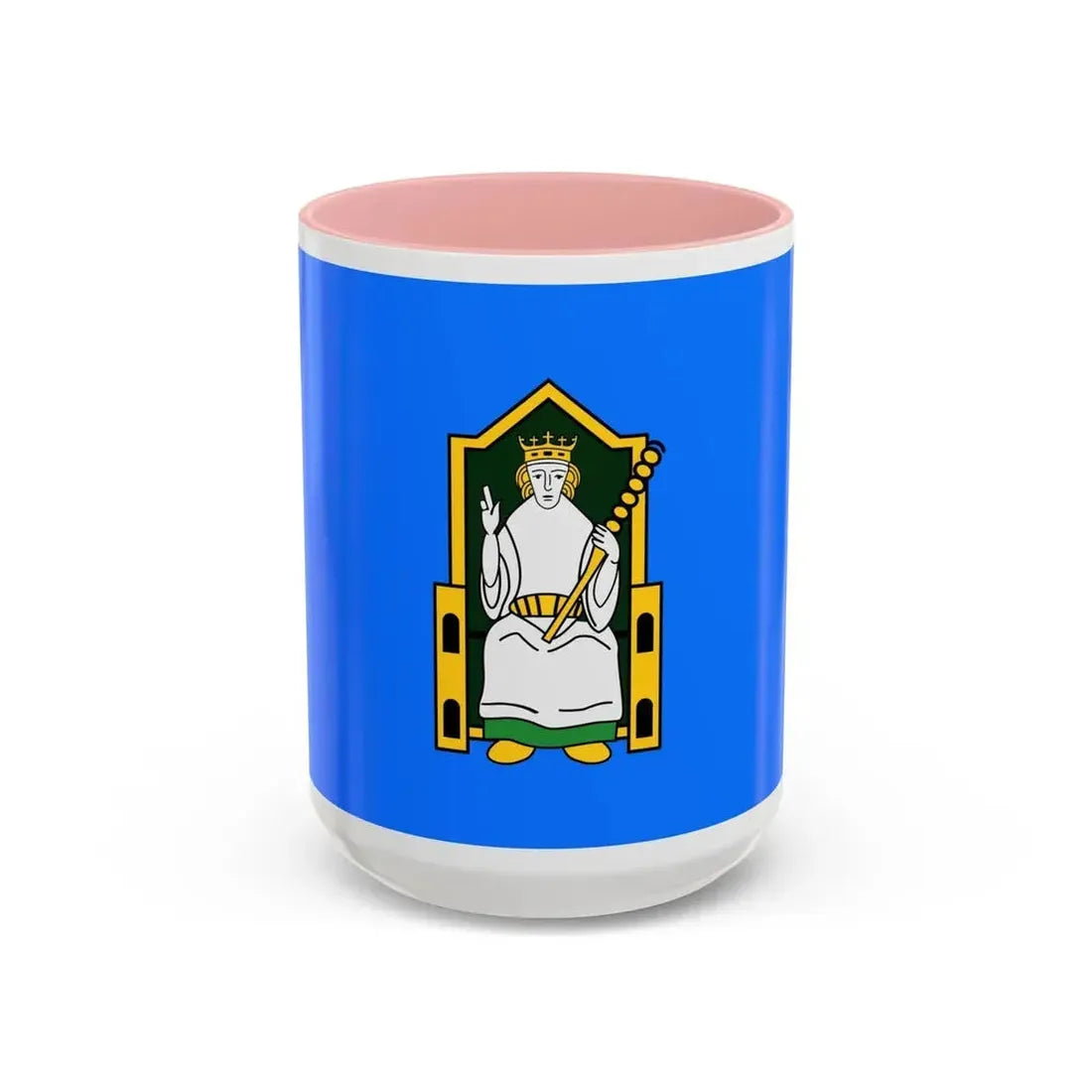 Flag of Mide Ireland - Accent Coffee Mug 15oz Pink - Go Mug Yourself