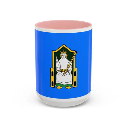 Flag of Mide Ireland - Accent Coffee Mug 15oz Pink - Go Mug Yourself