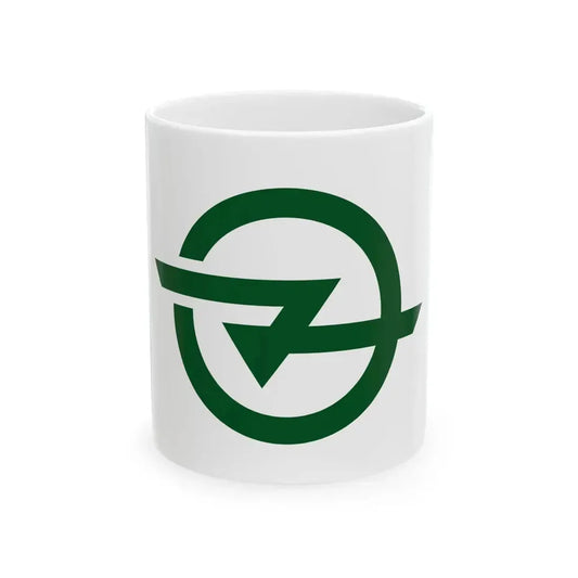 Flag of Midori Hyogo 1957-2005 (Japan) White Coffee Mug 11oz - Go Mug Yourself