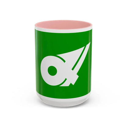 Flag of Mie Prefecture Japan - Accent Coffee Mug 15oz Pink - Go Mug Yourself