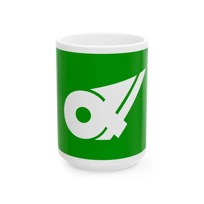 Flag of Mie Prefecture (Japan) White Coffee Mug 15oz - Go Mug Yourself