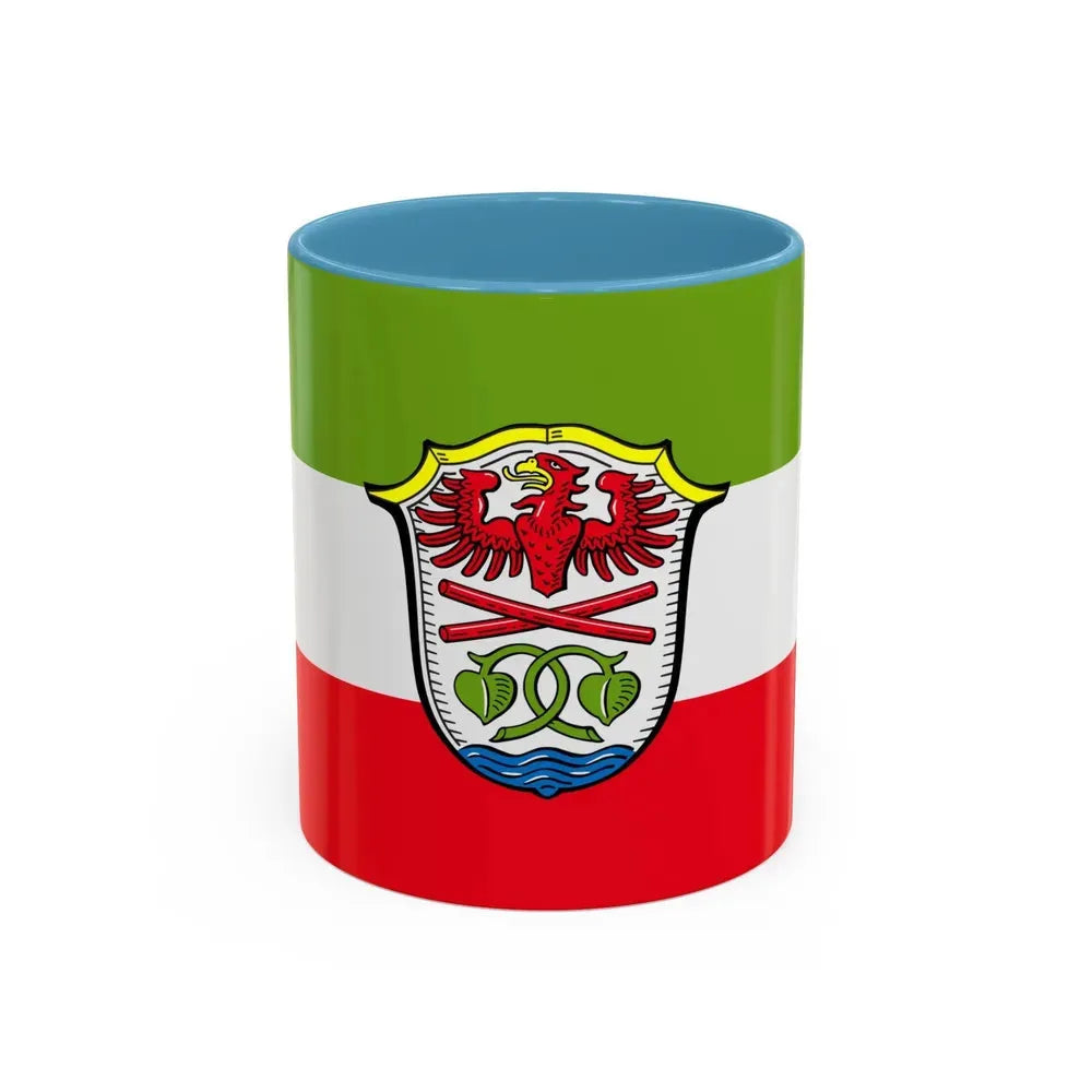 Flag of Miesbach Germany - Accent Coffee Mug 11oz Light Blue - Go Mug Yourself