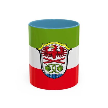 Flag of Miesbach Germany - Accent Coffee Mug 11oz Light Blue - Go Mug Yourself