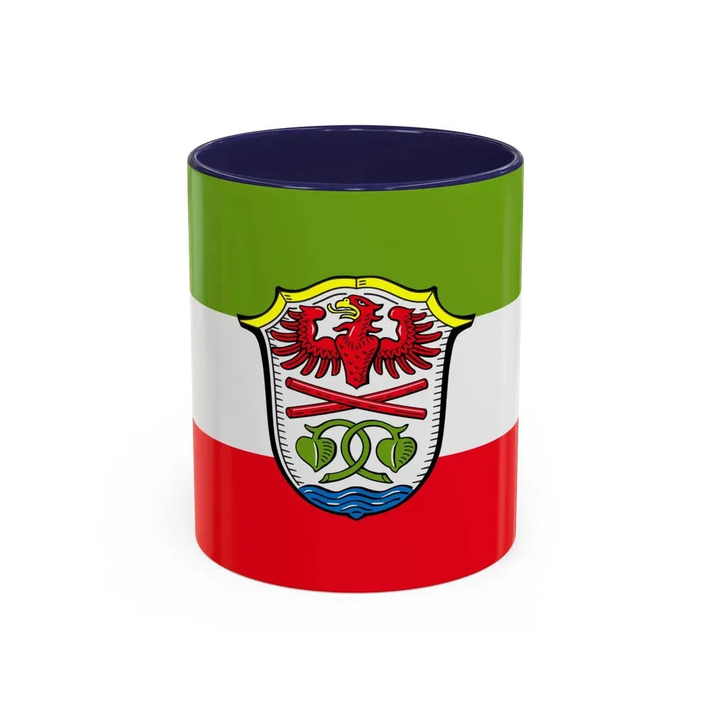 Flag of Miesbach Germany - Accent Coffee Mug 11oz Navy - Go Mug Yourself
