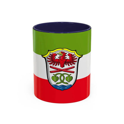 Flag of Miesbach Germany - Accent Coffee Mug 11oz Navy - Go Mug Yourself